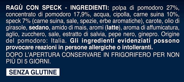 Barilla Ragu Con Speck, con Speck Affumicato, Sugo Pronto dal Gusto Ricco e Corposo, 2x180 g - immagine 4