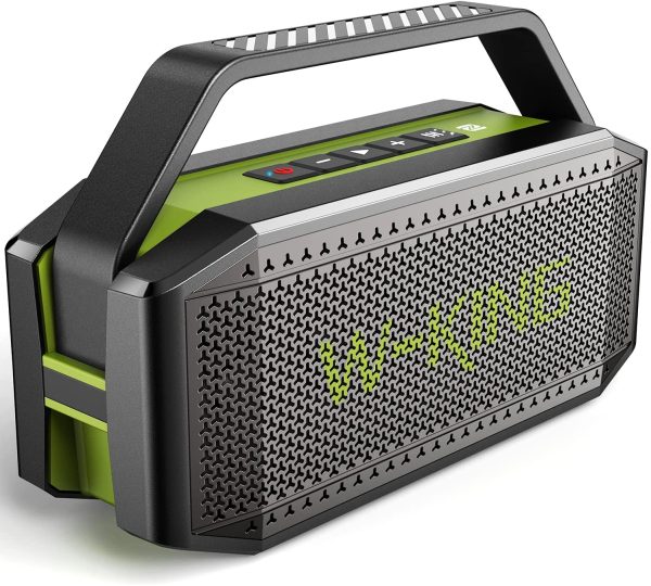 Cassa Bluetooth potente, W-KING 60W Speaker Bluetooth Portatile, impermeabile casse altoparlante, bassi potenti, 40 Ore di riproduzione, 12000mAh batteria, con NFC, microfono, carta di TF (D9-1) - immagine 4