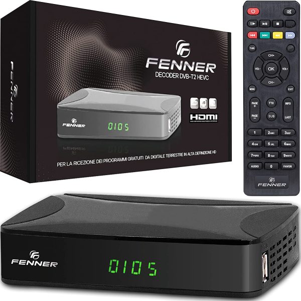 Decoder DVB-T2 HD 1080p SINTONIZZAZIONE AUTOMATICA Digitale terrestre Nuova Generazione HDMI HEVC Main 10 Bit H265 riceve TUTTI i canali gratuiti DOLBY-DIGITAL+ (GX1 (Senza Tasti sul display)) - immagine 7