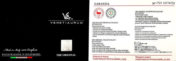 Venetiaurum - Collana Girocollo Multifili per Donna Con Pendente In Vetro Originale Di Murano E Argento 925 - Gioiello Made In Italy Certificato - immagine 5