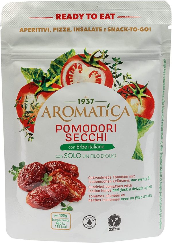 Aromatica Pomodori Secchi con Erbe Mediterranee Senza Liquido di Conserva, 125 g - immagine 4