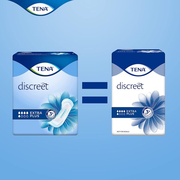 TENA Discreet Extra Plus InstaDry Pacco Scorta Mensile - Assorbenti per perdite urinarie femminili, discreti e confortevoli, 6 confezioni x 16 pezzi - immagine 2