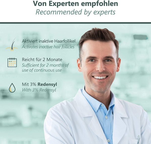 Attivatore della Crescita dei Capelli - PRINCIPO ATTIVO PREMIATO - 100ml Spray - Crescita Pi?? Veloce dei Capelli per Donna e Uomo - Trattamento Efficace dei Capelli Danneggiati - MADE IN GERMANY - immagine 5