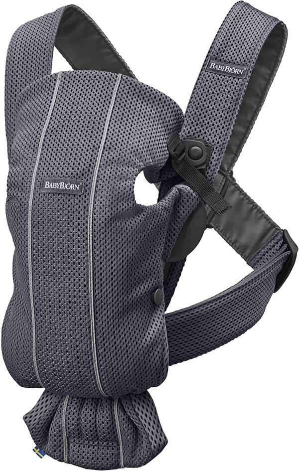 BabyBj?rn Mini Marsupio, Grigio (Antracite), Fino a 11 kg, da 53 cm, 0 - 12 messi - immagine 4