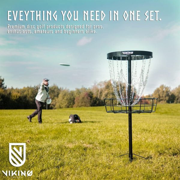 Viking Discs Ground Disc Golf Set ?C 8 Dischi Frisbee per Ogni Distanza, Approvato PDGA ?C Funsport all'aperto per Adulti e Bambini ?C Putter, Mid-Range, Fairway Driver, Distance Driver - immagine 3