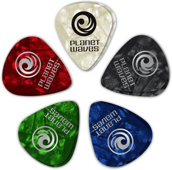 Planet Waves - Plettri Medi per Chitarra in Celluloide Assortiti, Colore: Perlato (Confezione da 25) - immagine 3