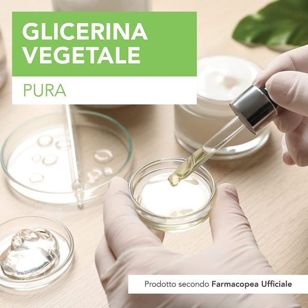 AIESI? Glicerina Vegetale F.U. pura grado FARMACEUTICO flacone da 1 kg # Glicerolo puro liquido # Made in Italy - immagine 3