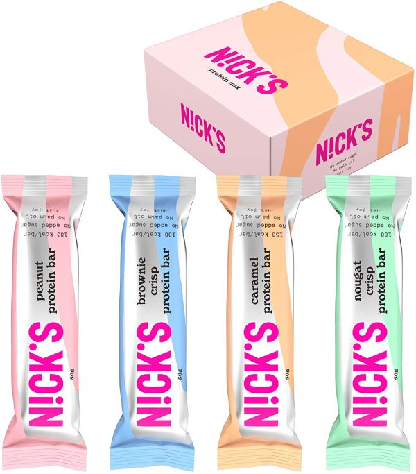 NICKS Mix di Barrette Proteiche, Keto Proteico Snack Bar 4g Net Carbs, 15g Proteine di 5g Collagene Senza Zucchero Aggiunti Low Carb Barretta Senza Glutine (9x50 g - Protein) - immagine 5