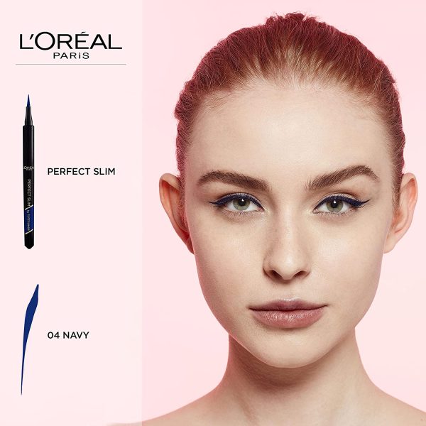 L'Or??al Paris Eyeliner in Penna Superliner Perfect Slim, Tratto Preciso, Tenuta Fino a 24H, Colore: Navy (04) - immagine 5