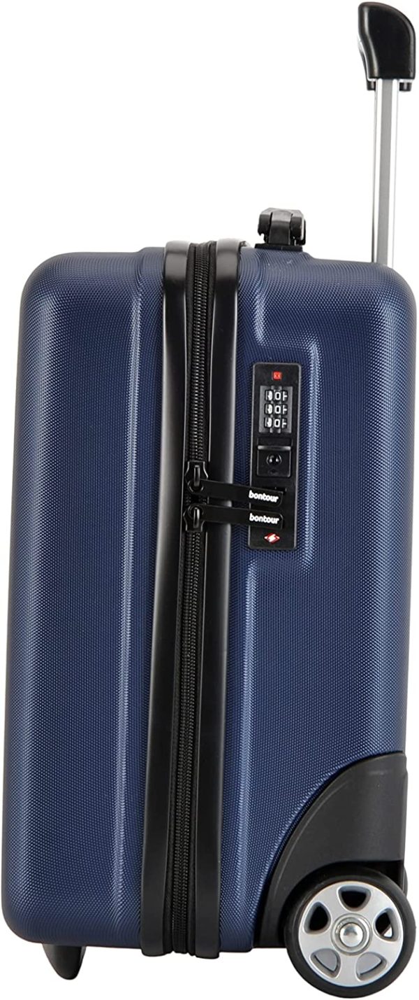 BONTOUR CabinOne Bagaglio a Mano Wizzair 40x30x20, Valigia Cabina Sotto il Sedile (Blu) - immagine 9