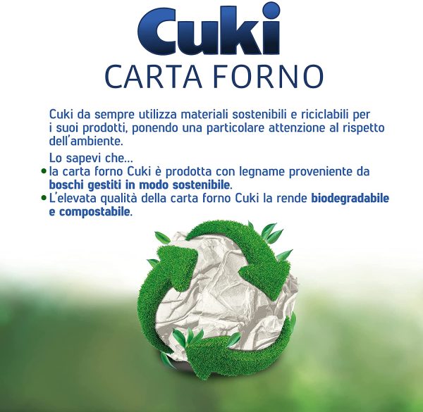 Cuki Carta Forno in fogli 33 x 38 cm - 25 fogli - 1 confezione - immagine 5