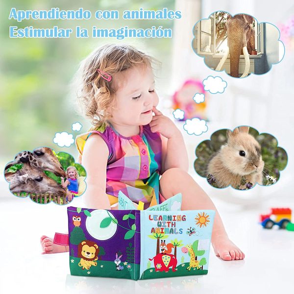 Baby Giocattoli Morbidi Libri di Panno Rustle Suono Infantile educativo Rattle Toy Passeggino