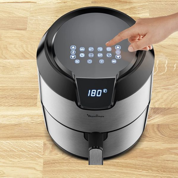 EZ401D10 EasyFry Deluxe, friggitrice senza olio per preparazioni sane, raffreddamento ad aria calda, design compatto, regolazione della temperatura, timer, 8 men??, tecnologia Air Pulse - immagine 6