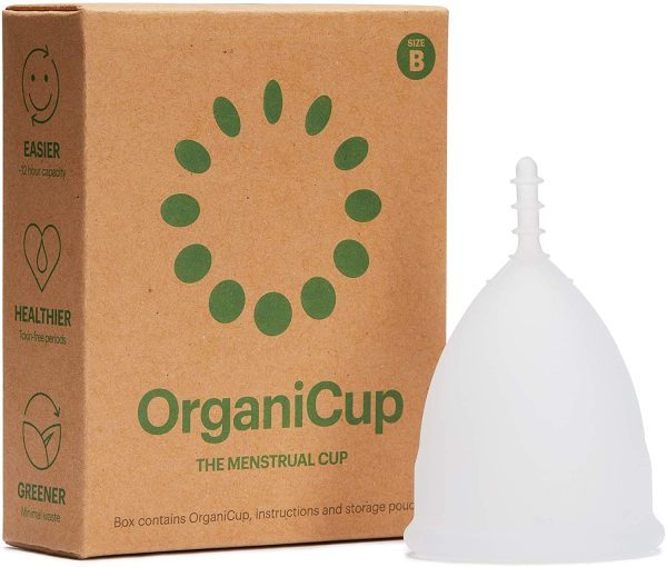 Coppetta mestruale OrganiCup - Taglia B/Grande - Vincitrice degli AllergyAwards 2019 - Approvata dalla FDA - Morbida, flessibile, riutilizzabile, in silicone per uso medicale - immagine 3