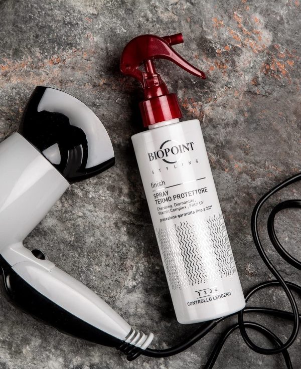 Biopoint Styling - Spray Termoprotettore Capelli, Protezione fino a 230?? dal Calore di Phon, Piastra e Arricciacapelli, con Filtri UV, 200 ml - immagine 2