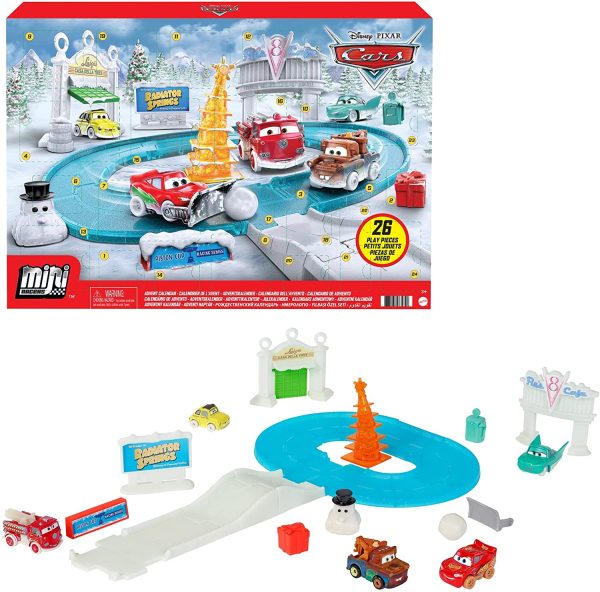 Disney Pixar Cars- Playset Minis Calendario dell'Avvento Macchinine con Accessori e Sorprese, Giocattolo per Bambini 3+Anni, GXT25 - immagine 3