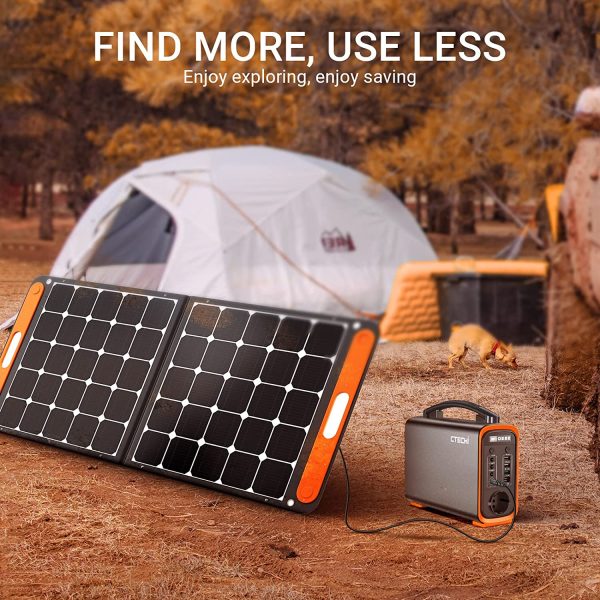 Generatore Solare Portatile 240 Wh, con bater??a LiFePO4??Generatore solare con connessioni AC / DC / USB / QC 3.0 USB / PD, Generatore di Corrente per Campeggio Emergenza Viaggi - immagine 7