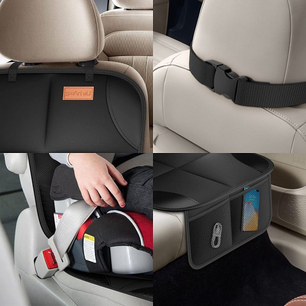 Smart eLf 2pcs Protettore di Sedili Auto impermeabile - Coprisedile Bambini Proteggi Sedile Auto per Proteggere la Tappezzeria in Pelle del Veicolo, Adatto per Isofix Protezione per Seggiolino Auto - immagine 4