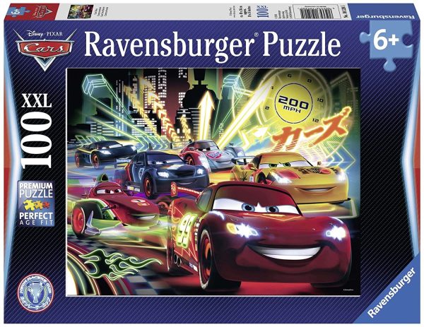 Ravensburger 10520 - Cars Neon Racers Disney, Puzzle 100 Pezzi XXL - immagine 6