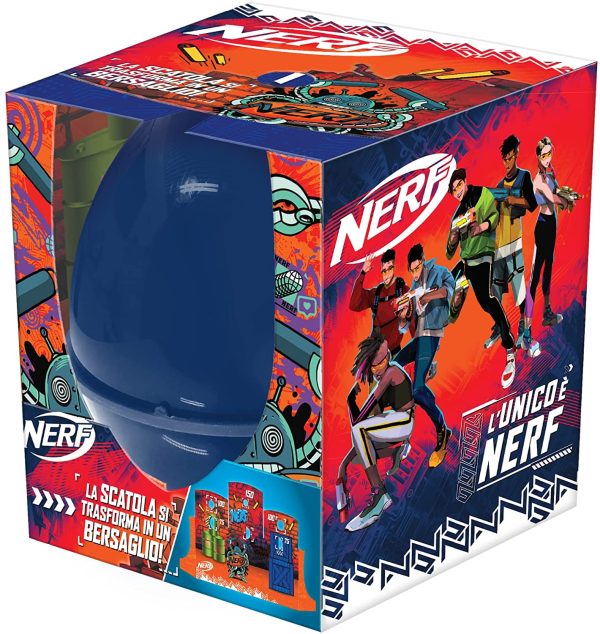 Hasbro Sorpresovo Nerf 2022 - Uovo con sorprese e Scatola che si trasforma in Set di Bersagli, Multicolore - immagine 3