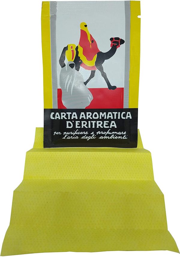 Casanova Carta d'Eritrea 60 Listelli biologici eliminano i cattivi odori, purificano gli ambienti, cartine da bruciare profumate, atossiche - immagine 5