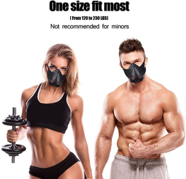 Sport Workout Training Mask Hypoxic Breathing Resistance Mask Fitness Running Mask Endurance Mask Achieve High Altitude Elevation Effects with 3 Level Air Flow Regulator