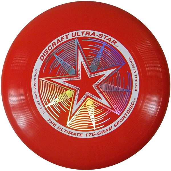 Discraft Ultra-Star 175g Ultimate Frisbee - Starburst - Red by New Games - Frisbeesport