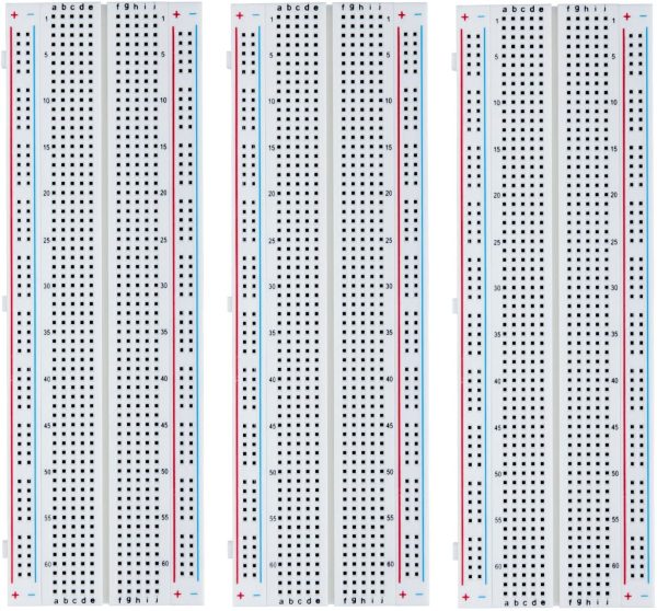 Elegoo 3pcs Breadboard con 830 Punti Senza Bisogno di Saldature Kit per Uno R3 Mega - immagine 3