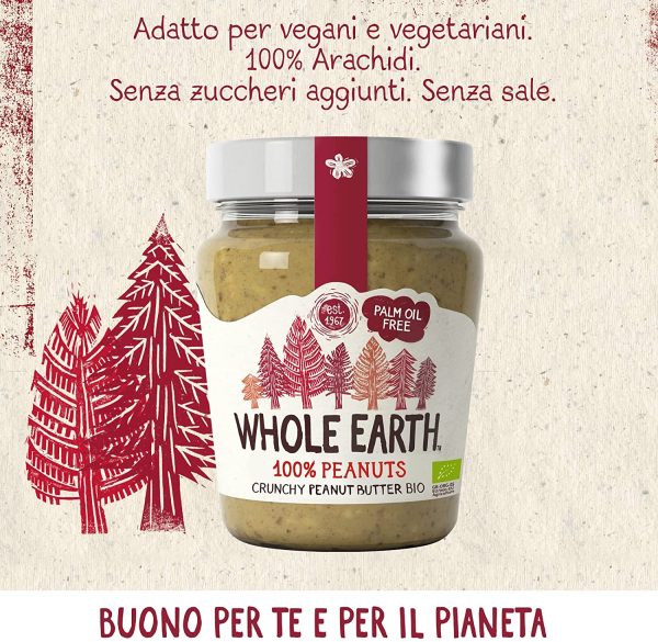 Whole Earth Burro di Arachidi Peanut Butter Croccante Biologico 227g - immagine 2