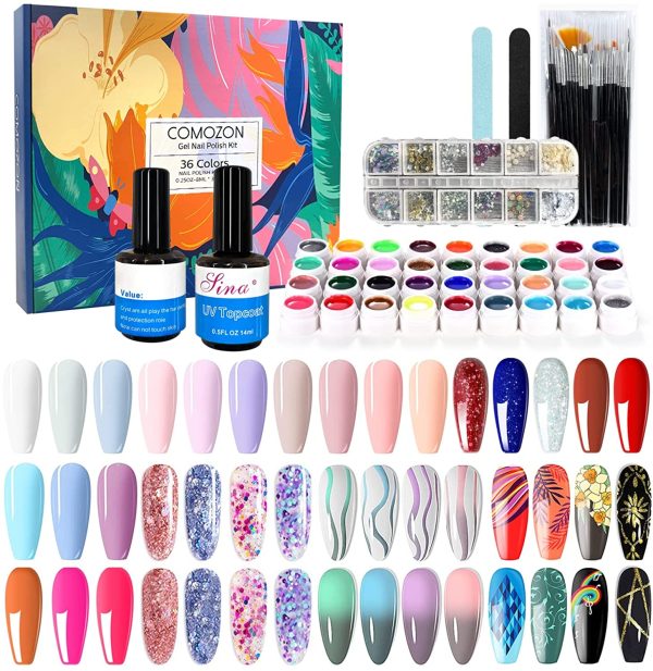 Gel Unghie Smalto Unghie 36 Colori Kit Gel Unghie??Gel Smalto per Unghie Smalto Adesivo per Unghie Unghie Gel Kit Professionale Smalti Semipermanenti per Unghie Smalto Gel Unghie UV (Multi-accessori) - immagine 6