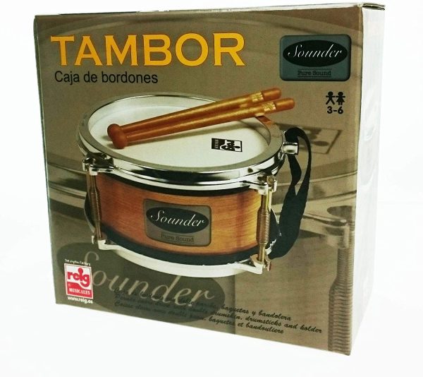 REIG 733 - Tamburo Rullante Sounder con Bacchette e Cinghia 16 Cm - immagine 2