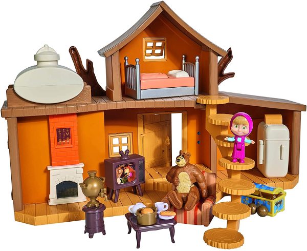 Simba - Masha e Orso Playset, la Grande Casa di Orso, 109301032, + 3 Anni