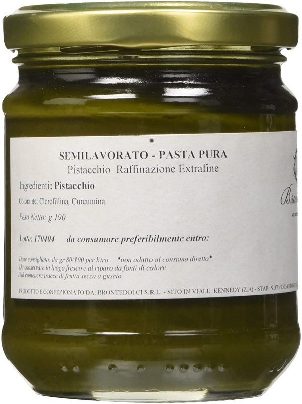 Brontedolci - Pasta di Pistacchio Puro - 100% Frutto - gr. 190 - immagine 2