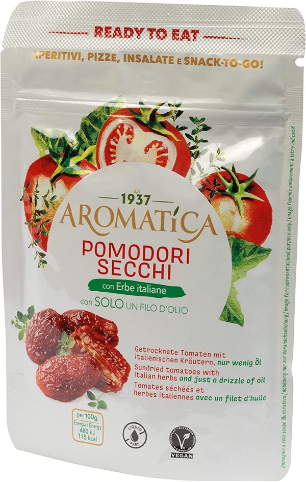 Aromatica Pomodori Secchi con Erbe Mediterranee Senza Liquido di Conserva, 125 g - immagine 5