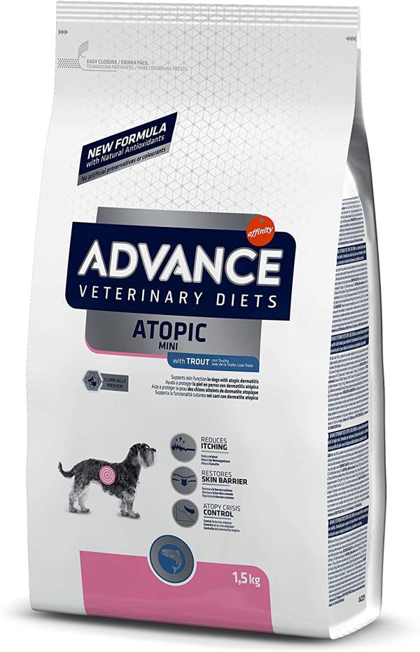 ADVANCE Veterinary Diets Atopic - Cibo per Cani Adulti di Razza Piccola con Pelle Atopica con Trota - 1,5Kg