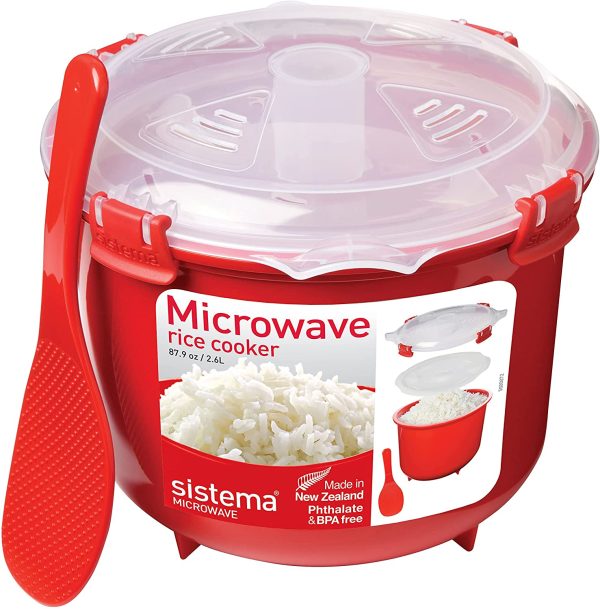 Rice Cooker, Plastic, Rosso, 2,6L