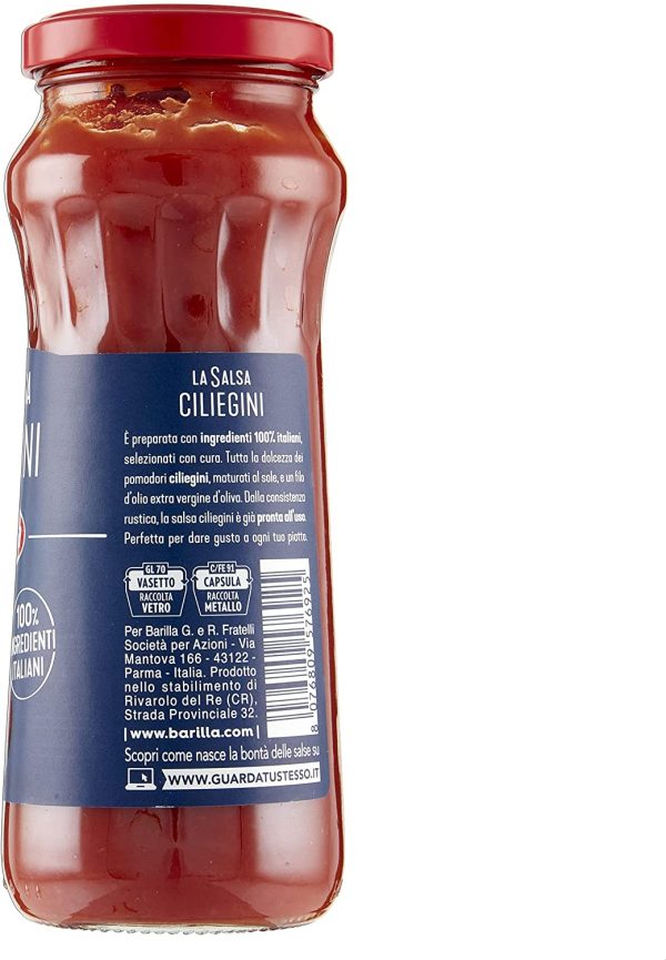 Barilla Salsa Pronta Ciliegini con Pomodori Ciliegini 100% Italiani, Senza Conservanti e Zuccheri Aggiunti, 300 g - immagine 6