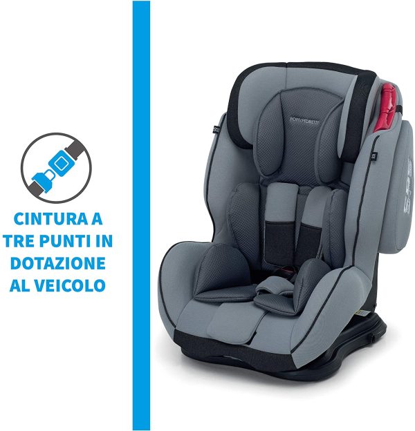 Foppapedretti Dinamyk 9-36 Seggiolino Auto, Gruppo 1/2/3 (9-36 Kg) per Bambini da 9 Mesi a 12 Anni Circa, senza Dispositivo Antiabbandono, Ocean - immagine 2