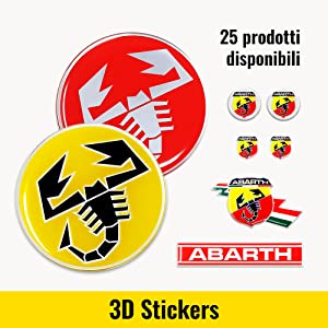 Abarth adesivi sticker ufficiali 3D resinati