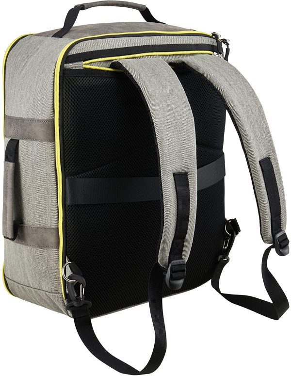 Cabin Max Manhattan Bagaglio a Mano Zaino 30L 45x36x20cm borsa da viaggio compatibile con Easyjet (grigio/giallo)