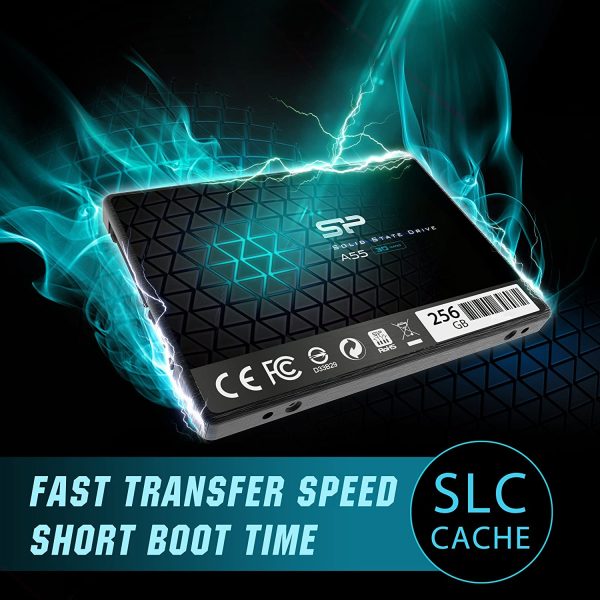 Silicon Power SSD 256GB 3D NAND A55 SLC Cache Performance Boost 2.5 Pollici SATA III 7mm (0.28") SSD interno - immagine 9