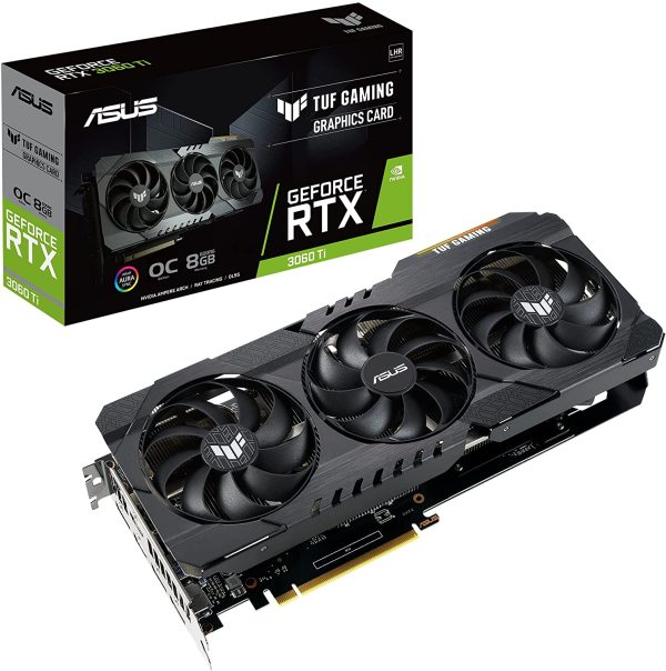 TUF Gaming GeForce RTX 3060 Ti V2 OC Edition Scheda Grafica, 8 GB GDDR6, PCIe 4.0, 2 HDMI 2.1, 3 DisplayPort 1.4a, Funzione Boost Clock, Tre Ventole a Doppio Cuscinetto, GPU Tweak II, Nero - immagine 2