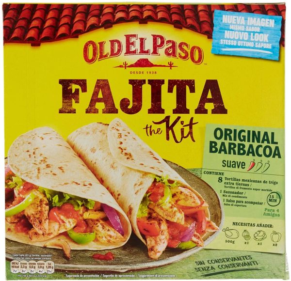 Old El Paso Kit Para Fajitas Original Barbacoa, 500g - immagine 3