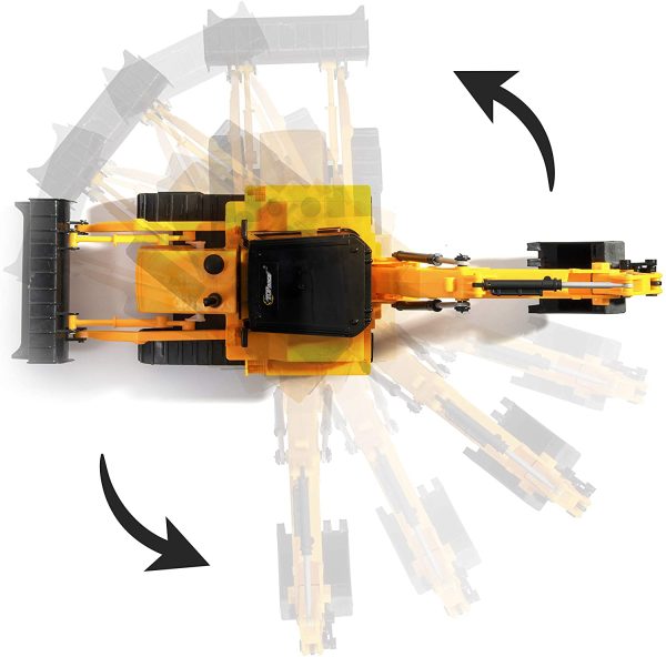 Top Race Escavatore a cucchiaia rovescia funzionale completo dell'escavatore di RC di 8 canali, trattore elettrico telecomandato a pile della costruzione di telecomando di RC. TR-119 - immagine 2