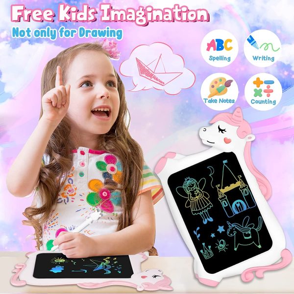 Unicorno Bambina Giocattolo Giochi Bambini - Tavoletta Grafica LCD Lavagna per Bambini Idee Regalo Giochi Bambina 3 4 5 6 + Anni, Tablet Bambini Disegno Giocattoli Bambino Gioco Regali Natale Bambini