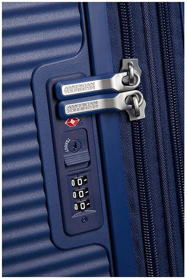 AMERICAN TOURISTER Soundbox - Spinner L Espandibile Bagaglio a Mano, Spinner L (77 cm - 110 L), Blu (Midnight Navy) - immagine 7