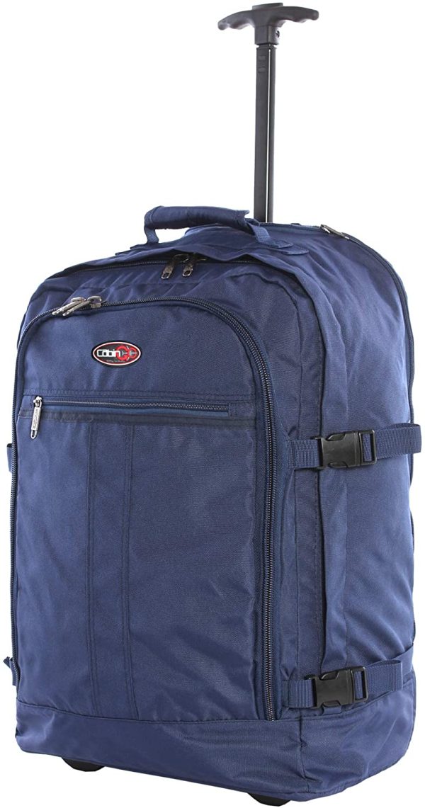 CABIN GO 5520 Trolley Zaino bagaglio a mano/cabina da viaggio leggero con Ruote e Tracolle a Scomparsa, Valigia Borsa da cabina 55x40x20 cm 44 litri. Approvato volo IATA/EasyJet/Ryanair - immagine 4