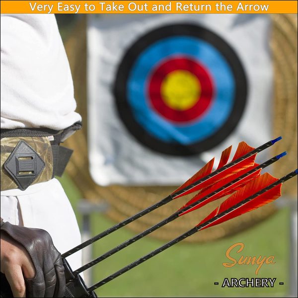 Sunya Archery Hip faretra per frecce. Include Tasche con Linguetta e Rilascio e Cintura in Nylon. - immagine 4