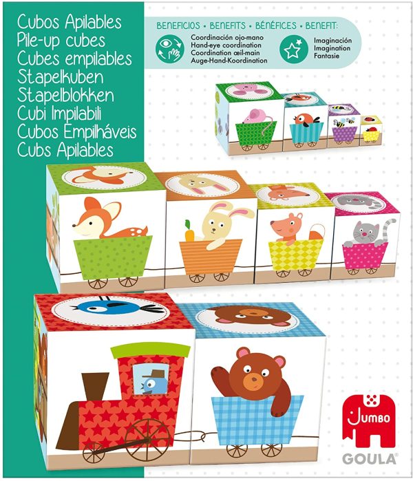 Goula- Cubes 55219-Cubi Impilabili Bosco, 55219 - immagine 5