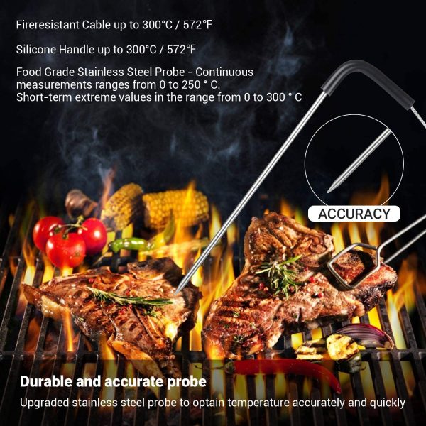 Inkbird IBT-2X Bluetooth Termometro Digitale Barbecue Termometro e Timer con Sonda di Temperatura per Carne Grigliate BBQ Fumatore Forno di Cottura 2 Sensori - immagine 2